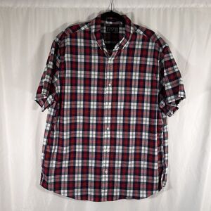 Rye by Hawker Rye Shirt Men's XL Red Blue Plaid Button Up Short Sleeve
